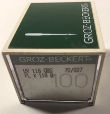 BOX OF 100 GROZ-BECKERT INDUSTRIAL SEWING NEEDLES 118GBS SIZE 70/027