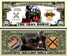 OUR IRON HORSE TRAIN DOLLAR BILL (2 Bills)