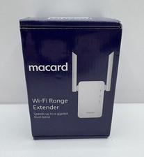 Macard RE-1200 White WiFi Signal Range Wireless Booster Dual Band Extender Gift