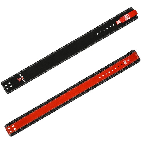 HNF 10mm Lever Belt -Black-Red Double Tone 10cm Wide (Powerlifting, Strongman) - Picture 3 of 8