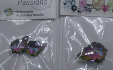 Swarovski Crystal 6090 Paradise Shine Pendants -  2  16x11 mm  22x16 mm NEW