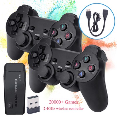 Wireless Videospielkonsole 20000+ Spiele Retro konsole 64GB TV Stick mit Gamepad