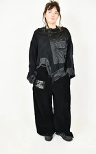 CRAZY H4 black super soft  knitted relazed fit jumper , sz XL/XXL CLEARANCE