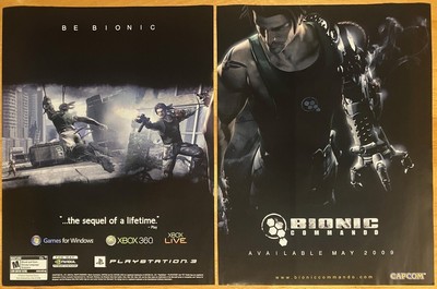 2009 Bionic Commando PS3 Xbox 360 PC Print Ad/Poster Official Video Game Art