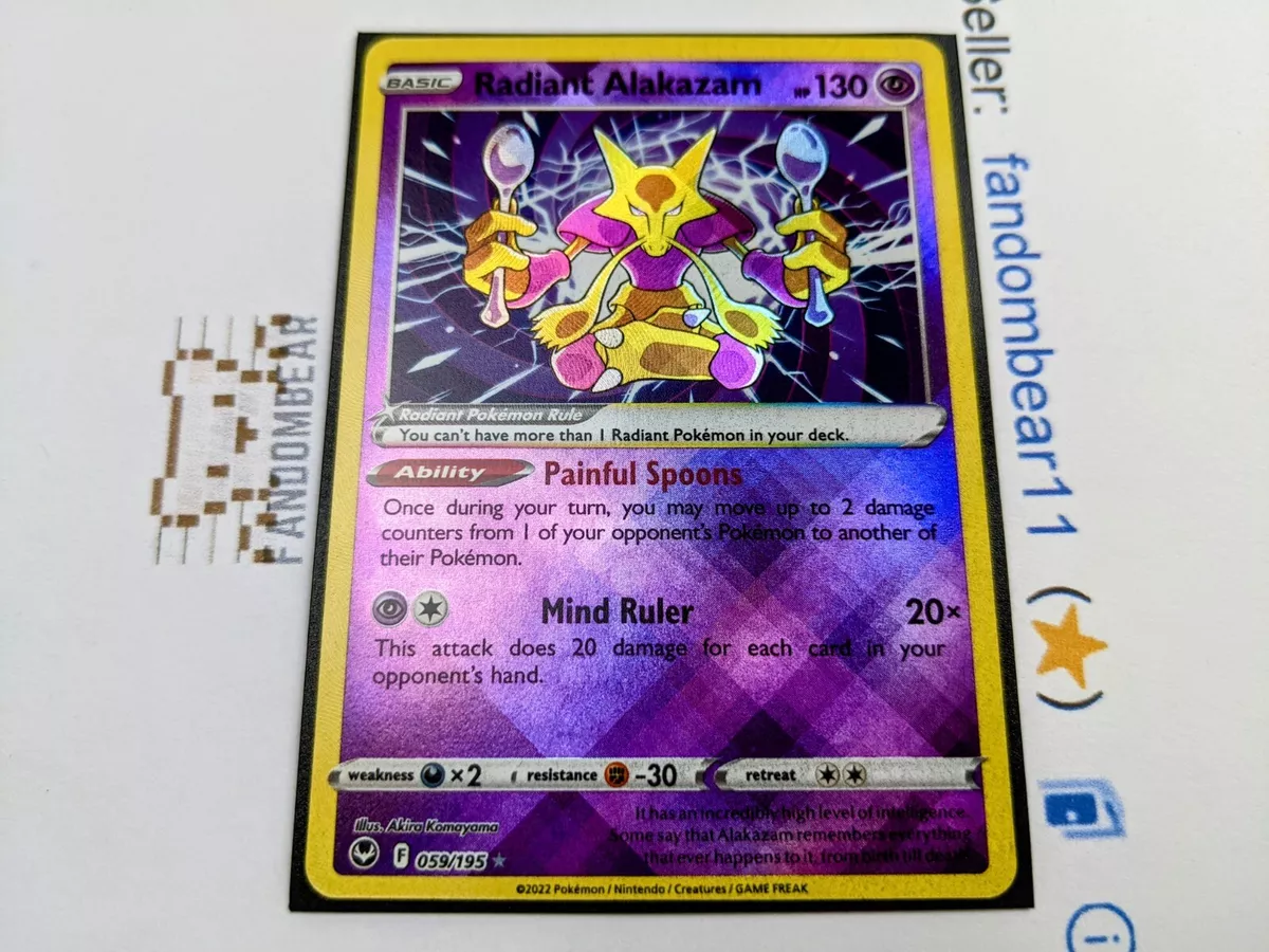 2022 Pokemon Sword & Shield Silver Tempest #059 Radiant Alakazam PSA 10 on  Goldin Marketplace