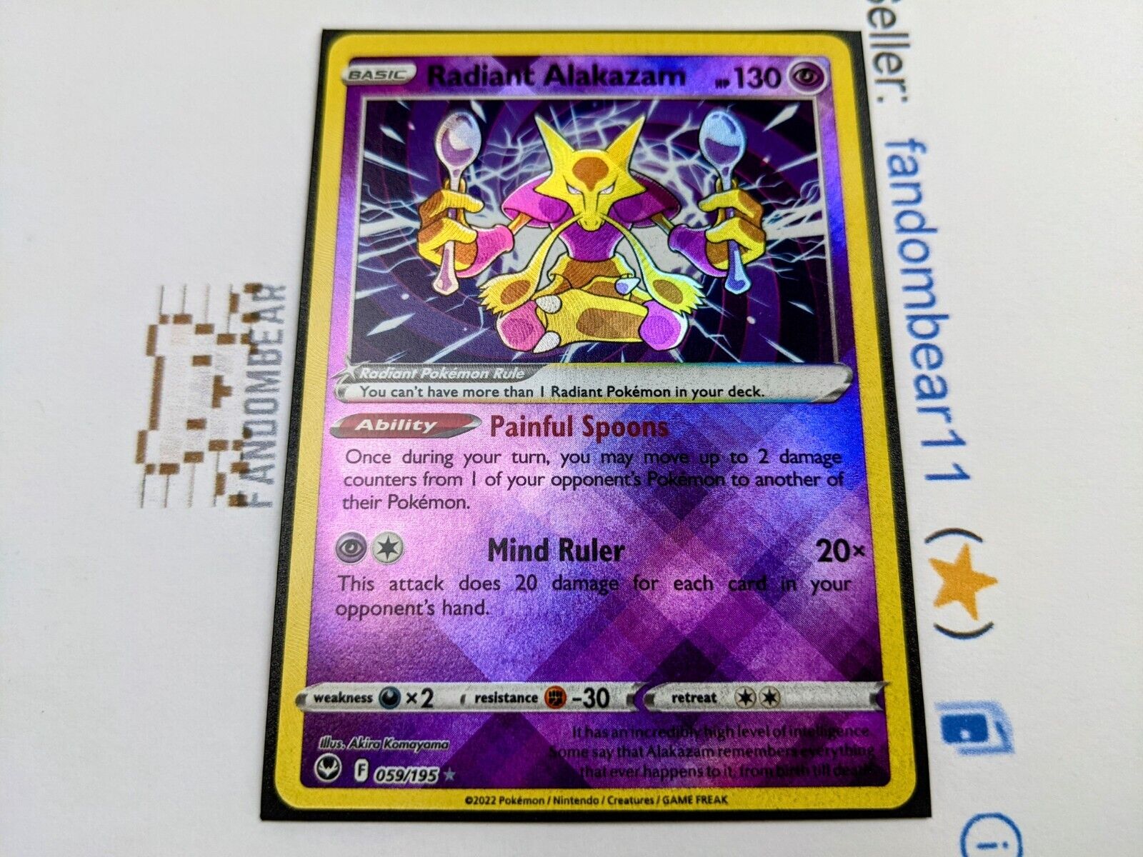 Auction Prices Realized Tcg Cards 2022 Pokemon Sword & Shield Silver  Tempest Radiant Alakazam