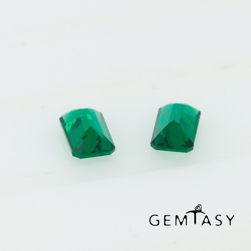 Cut stone - Emerald Zambian hydrothermal lab grown, 5x3mm 0.25-0.30ct - Picture 4 of 4