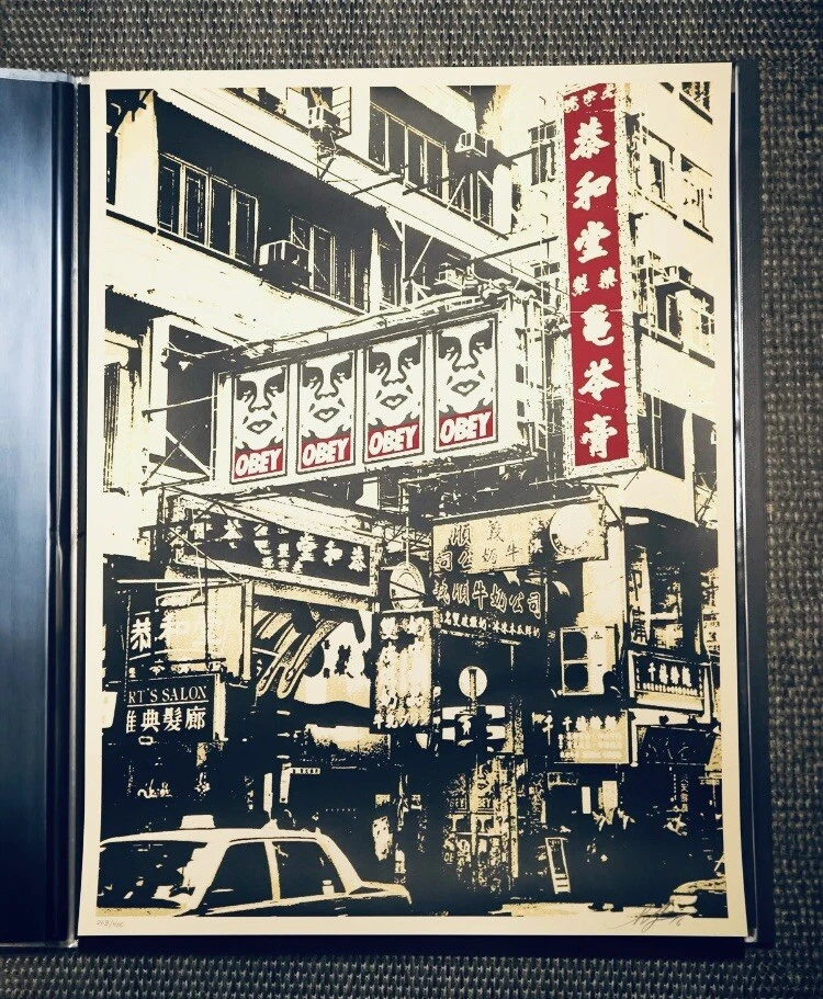 Serigrafía numerada firmada Shepard Fairey Obey EDIFICIO CHINO 263/400 RARA Foto 2 de 4