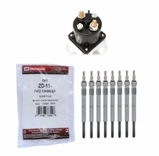 Set of 8 Motorcraft ZD-11 Glow Plugs & Glow Plug Relay For 94.5-03 F4TZ12A342BA