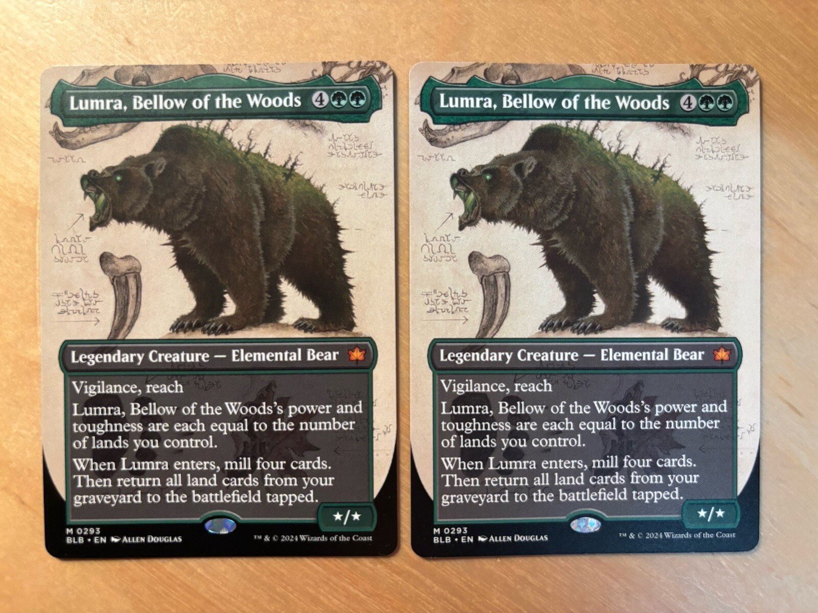 MTG Magic the Gathering 1x Lumra Bellow Of The Woods Borderless Bloomburrow NM