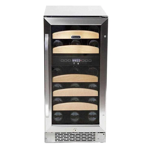 Dual Zone 15 in.28 Bottle Undercounter Built-In Wine Cooler Fridge w/ Lock Stain