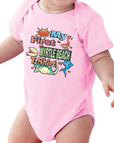 Infant Creeper Bodysuit One Piece T Shirt My First Myrtle Beach T Shirt K 684 Ebay