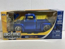 Ford F100 1956 camioneta pickup Jada BTM AZUL 1:24 coche modelo fundido a presión 90485 #92