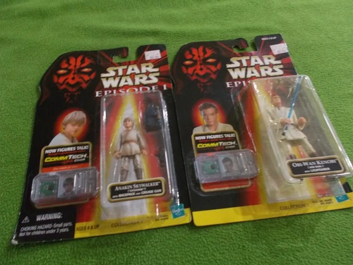 STAR WARS Episode 1 Action Figures NEW! Lot of 2 ANAKIN Obi-Wan