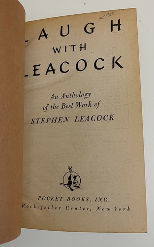 Laugh with Leacock by Stephen Leacock (Paperback, 1946) - Pocket 396 - Picture 3 of 4