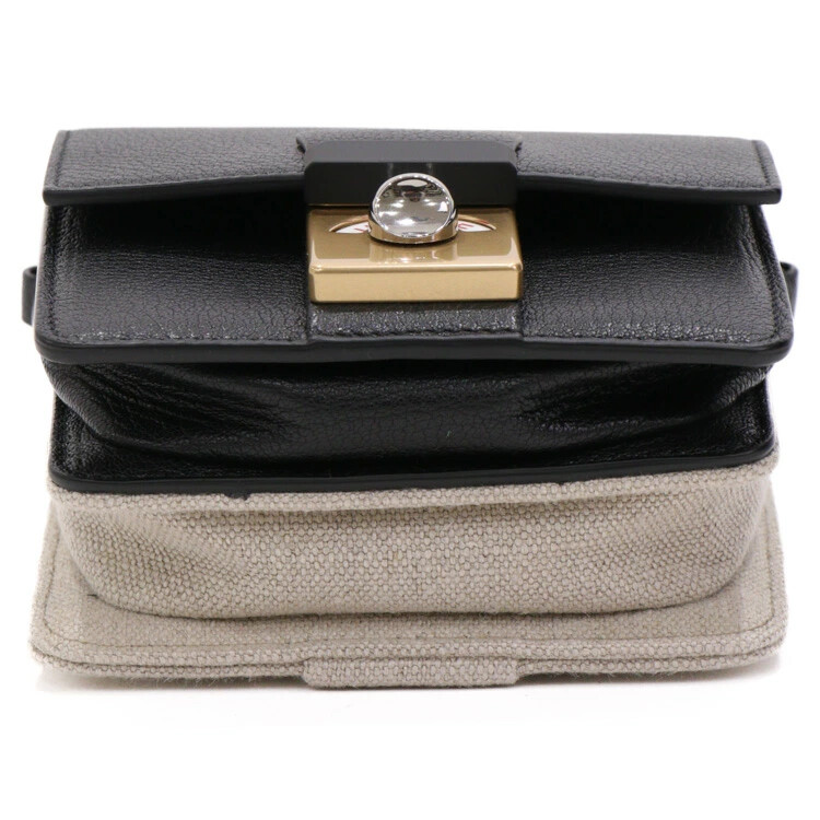 Near Mint MAISON MARGIELA NEW LOCK SQUARE BAG SB3WG0026 2way Hemp