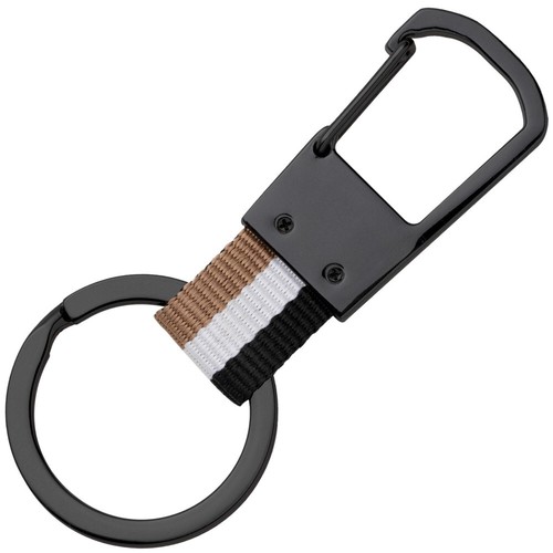 HUGO BOSS Schlüsselring Karabiner schwarz Schlüsselanhänger klein leicht - Picture 4 of 6