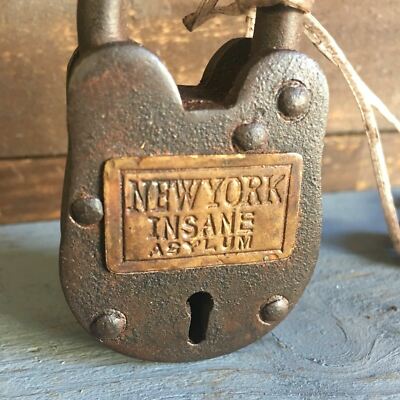 3 Locks Sing Sing, San Quentin & Alcatraz Prison Iron Locks With 2 Keys - Foto 8