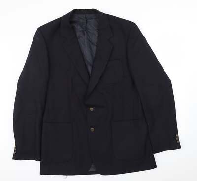 VARTEKS Herren Blazer blau Polyestermischung Größe 42