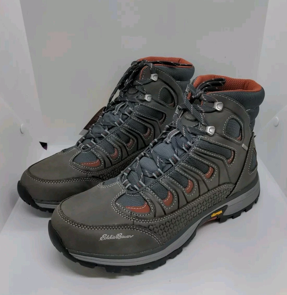 New Eddie Bauer Men's Guide Pro Waterproof Hiking Boots Dark Smoke Size 11.5M