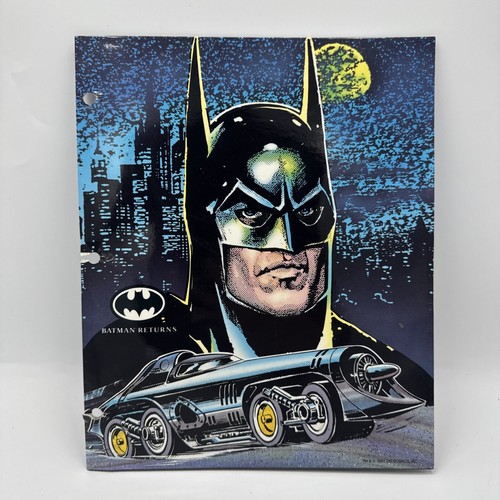 Two Vintage Batman and Batman Returns Folder Covers 1989 1991 DC Gotham - Picture 15 of 24
