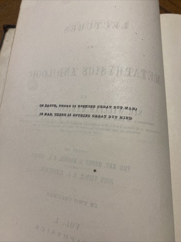 Lectures On Metaphysics And Logic Vol. 1 - Sir William Hamilton - Picture 11 of 21