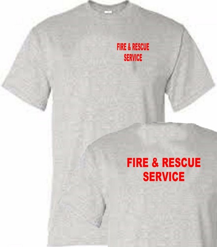 FIRE AND RESCUE SERVICE T-SHIRT Druck auf Vorder- und Rückseite - Bild 6 von 12
