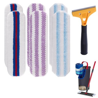 6 Pack Mop Replacement Pads Compatible with O Cedar H2pro Flat Mop System, Mi...