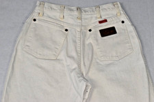 Vintage Western Jeans Wrangler Size W28 L29 90s White Bronze Rivets Made USA