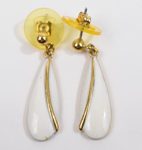 Lot of 6 Gold & Silver Plate Eclectic Dangle Drop Earrings Berebi Signed Vintage - Picture 12 of 21