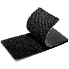 Heavy Duty 2x4 inch Hook and Loop Strips with Adhesive 12 Sets Black Fasteners