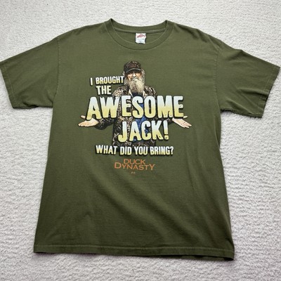 Duck Dynasty Alstyle Apparel Green TShirt Sz L ''I Brought the Awesome Jack!''
