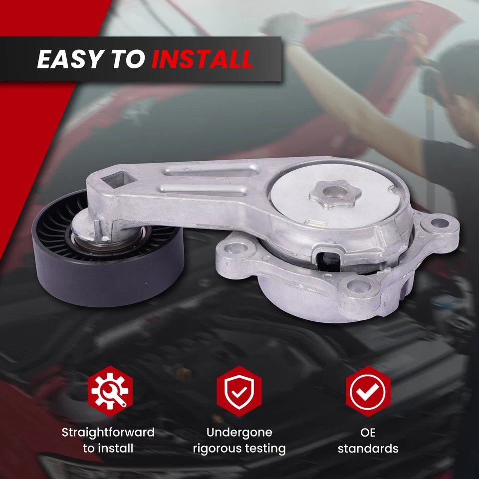 Belt Tensioner w/Pulley Fit Ford F-150 E-350 E-450 F-250 F-350 Super Duty 6.2L - Image 3 of 4