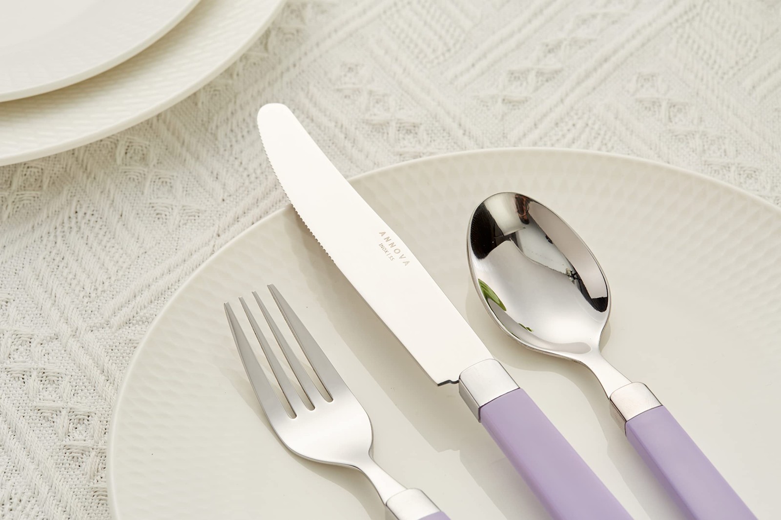 ANNOVA 20-Piece Silverware Set Stainless Steel Flatware Kitchen Utensils Lila...