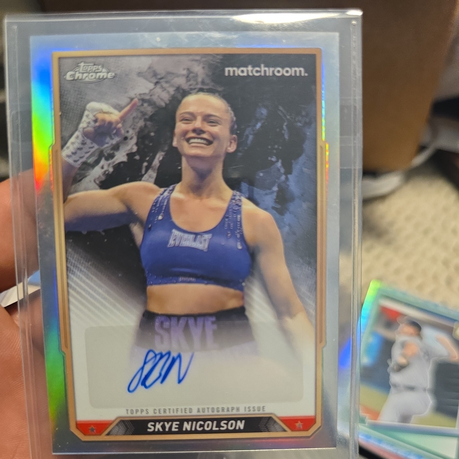 2024 Topps Chrome Boxing SKYE NICOLSON #CBA-SNN Silver Refractor Auto 🔥