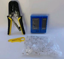 UbiGear Cable Crimper, Cable Tester And 100pc Rj45 Connectors 