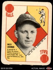 1951 Topps Red Back #41 Whitey Lockman Giants 7 - NM