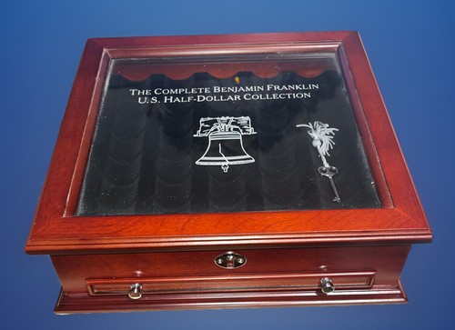 Wood Display Case for The Complete Benjamin Franklin US Half-Dollar Collection