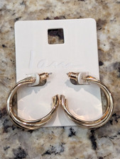 I am Women's 1" Hoop Earrings Gold-toned