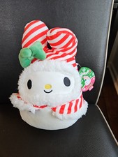 Squishmallows 8" Hello Kitty My Melody Plush Christmas Red Stripe