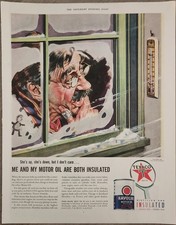 1940 Texaco Havoline Motor Oil Vintage Ad Me and My Motor Oil are Both Insulated