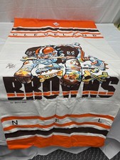 Toalla de playa de tela de rizo Jack Davis Dawg Pound Davis de colección 1988 NFL Cleveland Browns NUEVA