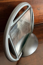 Specchio parrucchiere per vista posteriore con impugnatura e porta specchio