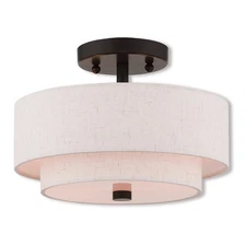 Livex Lighting 51082-92 Claremont Semi-Flush Mount English Bronze