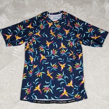 Coolibar Hightide S/S Swim Shirt S Men's Parot All Over Print UPF 50