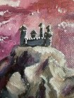 fantasy castle on mountains moon forest pathway oil painting Haileylikespaint — photo 2