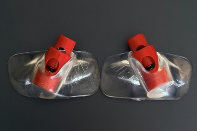Air Jordan 5 V Lace Locks Clear Red NIKE Fire Red Vintage Pair