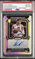 2022 PANINI PRIZM RC PENMANSHIP SILVER PRIZM #RPWKU WALKER KESSLER PSA 10