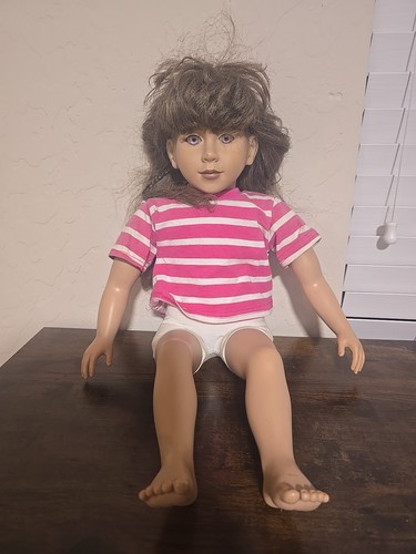 My Twinn Doll 23” Poseable Doll Caucasian Long Dark Brown Hair Blue Eyes