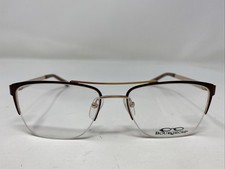 Bourgeois CH8701 C14K 51-17-135 Brown/Gold Metal Half Rim Eyeglasses Frame MD40